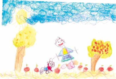 Bild gemalt von Maya, 5 Jahre, an Leukämie erkrankt